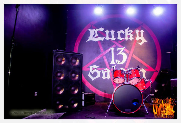 Single Product Image Thumbnail “Lucky 13 Saloon" metal bar fundraiser glass