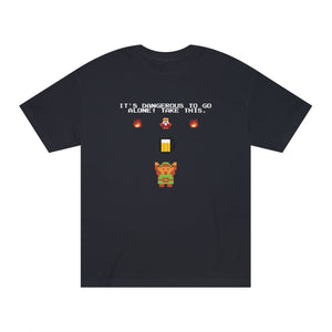 Single Product Image Link "Dangerous To Go Alone" Classic Tee Unisex
