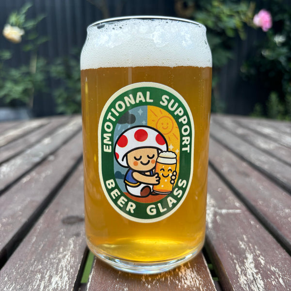 Single Product Image Thumbnail "Emotional Support Beer" 16oz glass