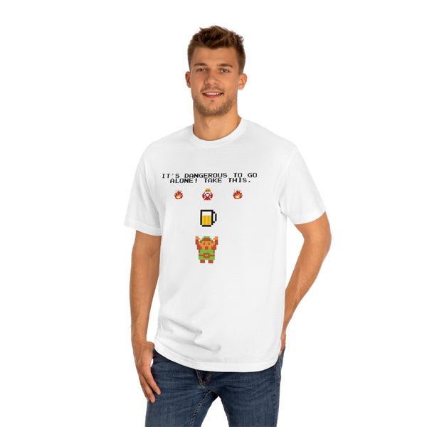 Single Product Image Thumbnail Link "Dangerous To Go Alone" Classic Tee Unisex