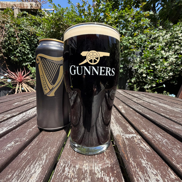 Single Product Image Thumbnail In stock! v.minor imperfect Pack of 2 "GUNNERS" 16oz glasses