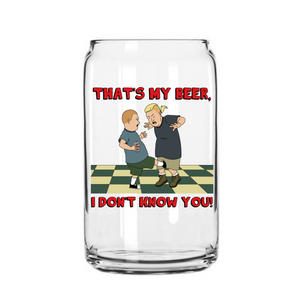 Single Product Image "That's my beer!" 16oz glass