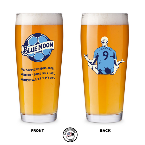 Single Product Image Thumbnail "Blue Moon" 16oz Man City glass