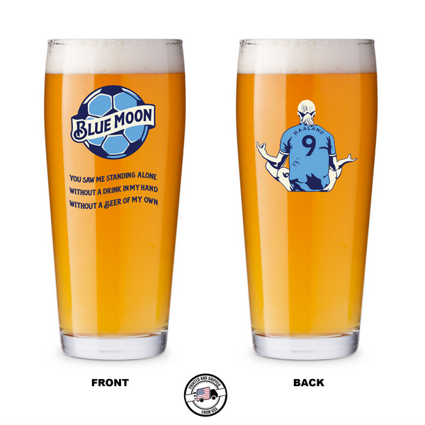 Single Product Image Thumbnail PRE ORDER "Blue Moon" 16oz Man City glass