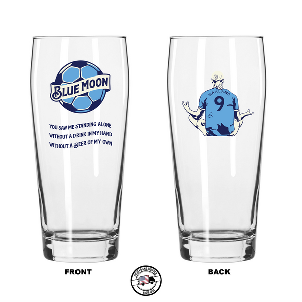 Single Product Image Thumbnail PRE ORDER "Blue Moon" 16oz Man City glass