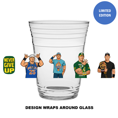 PRE ORDER "17" John Cena glass 16oz (v.minor imperfection)
