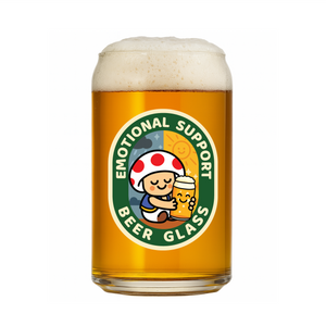 Single Product Image "Emotional Support Beer" 16oz glass
