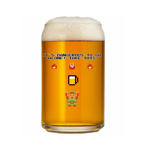 v.minor imperfection Zelda Link 16oz glass