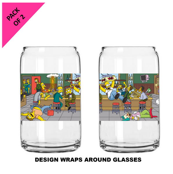 Single Product Image Thumbnail Pack of 2 x “Moe's Tavern” 16oz glasses