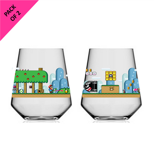 Single Product Image Pack of 2 x “Yoshi's Beer Battle" 14oz glasses