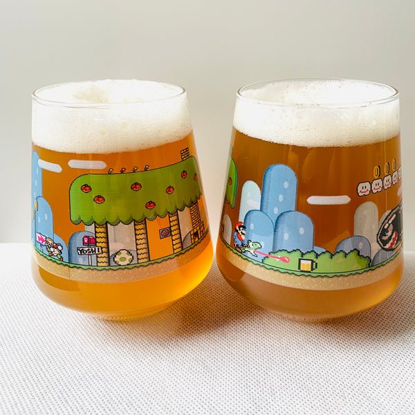 Single Product Image Thumbnail Pack of 2 x “Yoshi's Beer Battle" 14oz glasses